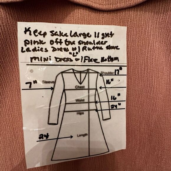 Keepsake the Label Pink Serenity Two Tiered Ruffle Dress Size L - Picture 12 of 12